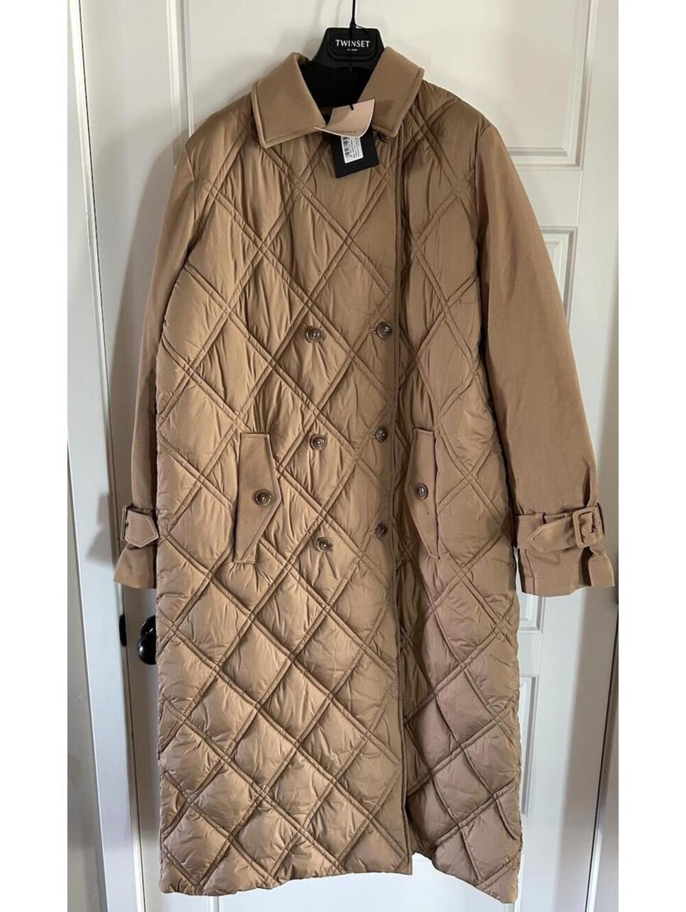 TwinSet Milano Women’s Puffer Trenchcoat Warm Beige Size S